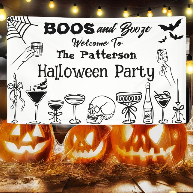 Funny Spooky Scribble Halloween Party Welcome Banner (Creator Uploaded)