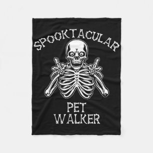 Funny Spooky Spooktacular Pet Walker Halloween Fleece Blanket