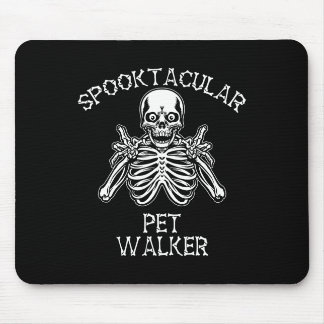 Funny Spooky Spooktacular Pet Walker Halloween  Mouse Mat (Front)