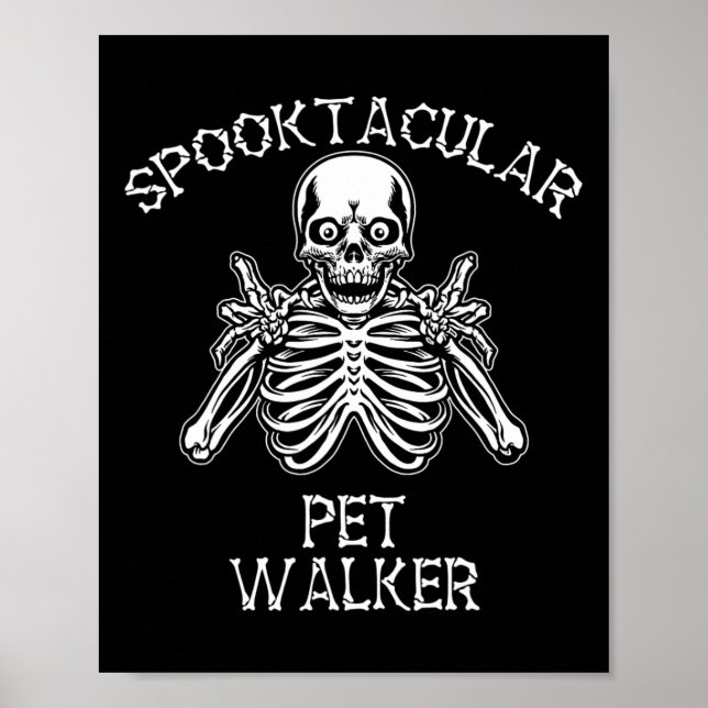 Funny Spooky Spooktacular Pet Walker Halloween  Poster (Front)