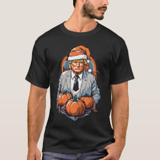 Funny spooky trump Halloween pumpkin  T-Shirt