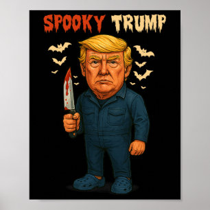 Funny Spooky Trump Horror American Movie Halloween Poster