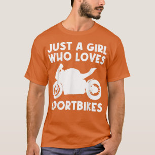 Funny Sport Bike Art Kids Girls Racing Biker Motor T-Shirt