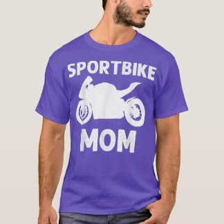 Funny Sport Bike Art Mom Women Racing Biker Motorb T-Shirt
