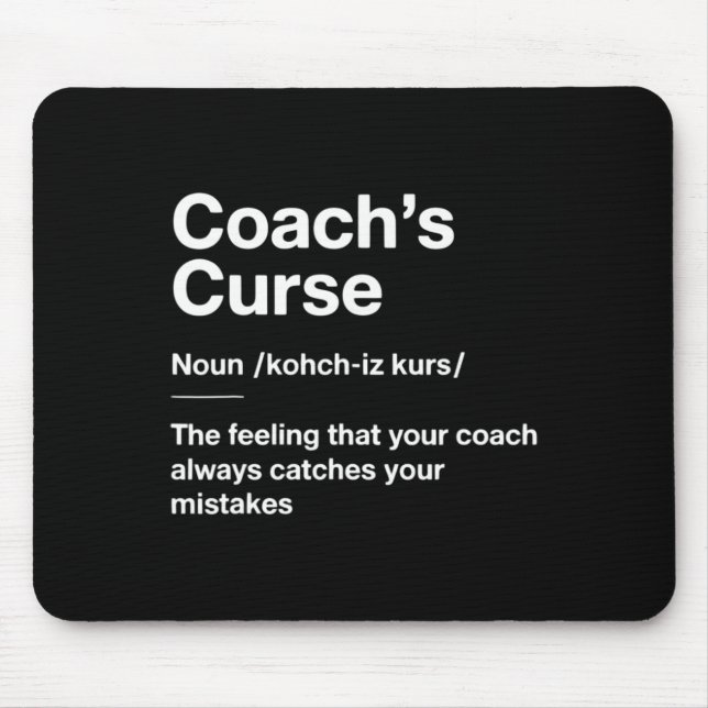 Funny Sport Definition Team Bysebyll Soccer Coach' Mouse Mat (Front)