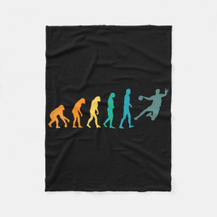 Funny Sport Evolution Handball Fleece Blanket