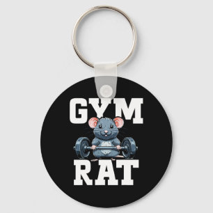Funny Sport Gym Rat Fitness Bodybuilding Key Ring