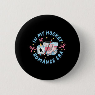 Funny Sport Romance Reader Reading In My Hockey Ro 6 Cm Round Badge