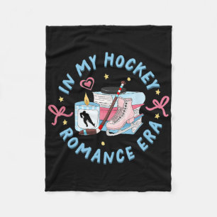 Funny Sport Romance Reader Reading In My Hockey Ro Fleece Blanket