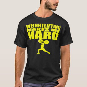 Funny Sport - Weight Lifting Makes Me Hard- yellow T-Shirt