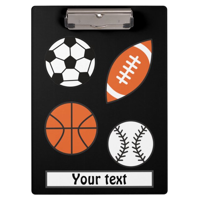 Funny Sports Ball Clipboard (Front)