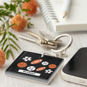 Funny Sports Ball Key Ring