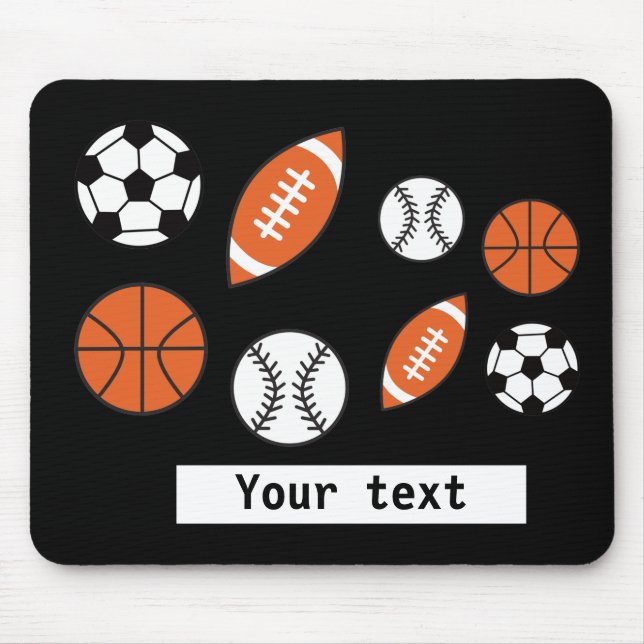 Funny Sports Ball Mouse Mat (Front)
