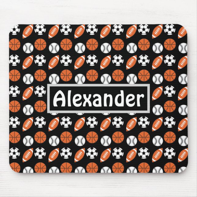 Funny Sports Ball Mouse Mat (Front)