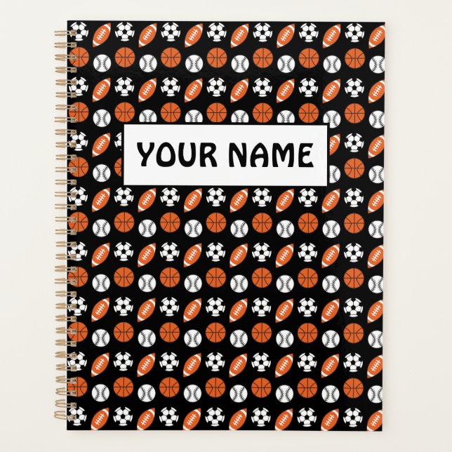 Funny Sports Balls Planner (Front)