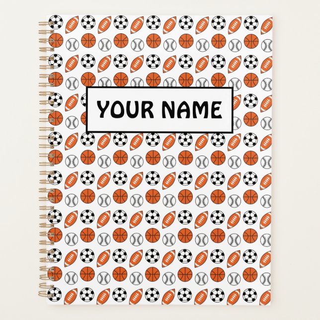 Funny Sports Balls Planner (Front)