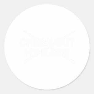 Funny Sports Check Out My Rack Billiards Pool  Classic Round Sticker