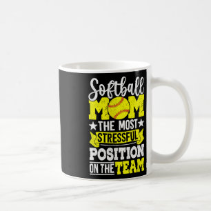 Funny Sports Design For Sell Softll Team Mom Coffee Mug