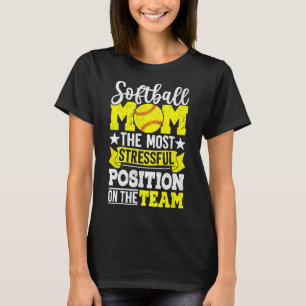 Funny Sports Design For Sell Softll Team Mom T-Shirt