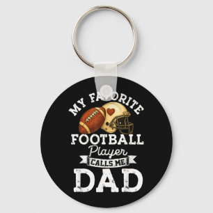 Funny Sports Favourite Football Player Calls Dad Key Ring