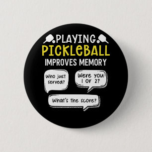 Funny Sports Pickleball Player 6 Cm Round Badge