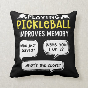 Funny Sports Pickleball Player Cushion