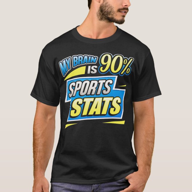 Funny Sports Stats Shirt Brain Odds Team Statistic (Front)
