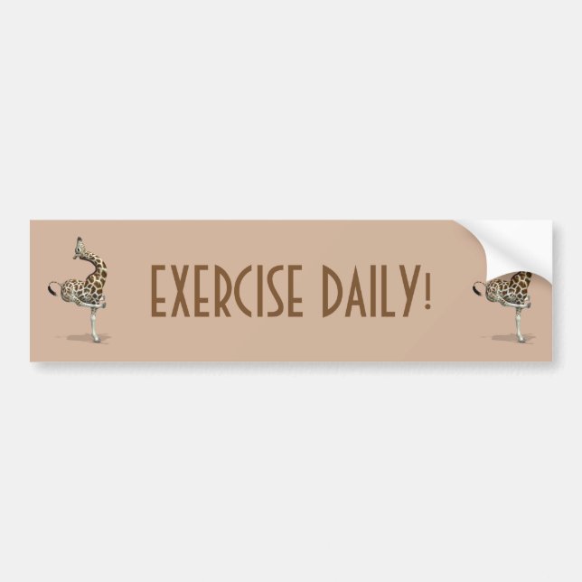 Funny Sporty Giraffe Bumper Sticker (Front)