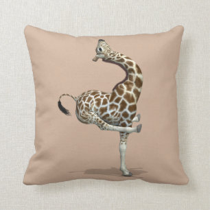 Funny Sporty Giraffe Cushion