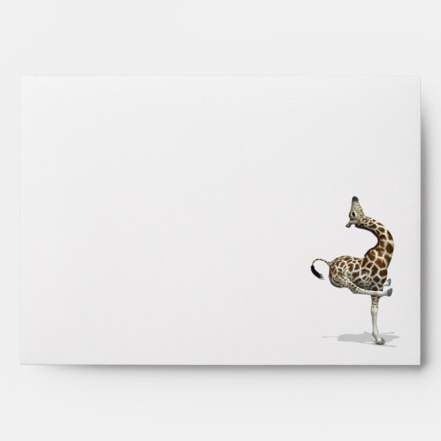 Funny Sporty Giraffe Envelope (Front)