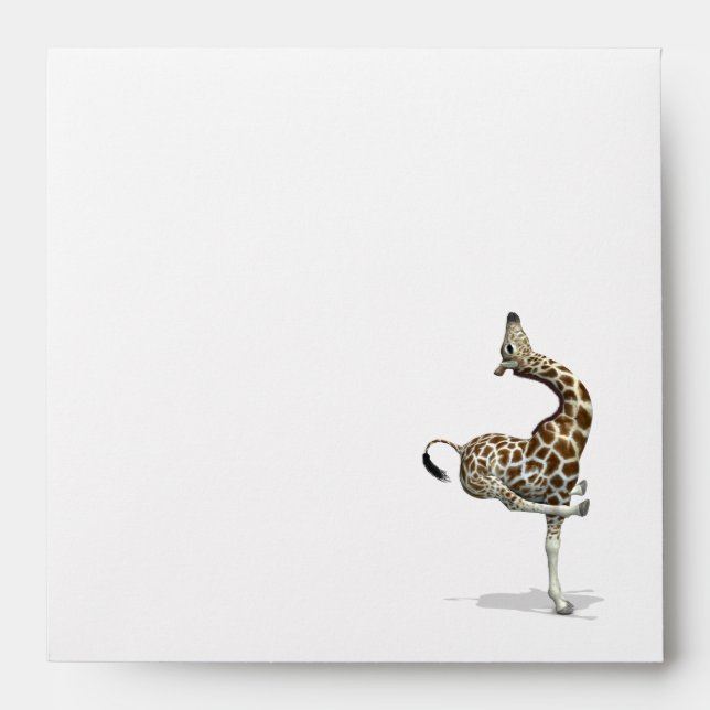 Funny Sporty Giraffe Envelopes (Front)