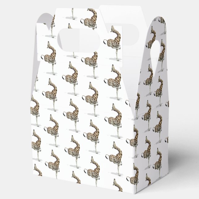 Funny Sporty Giraffe Favour Box (Opened)