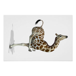 Funny Sporty Giraffe Poster