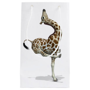 Funny Sporty Giraffe Small Gift Bag