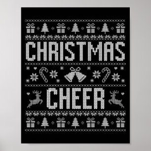 Funny spreading christmas cheer couples ugly poster