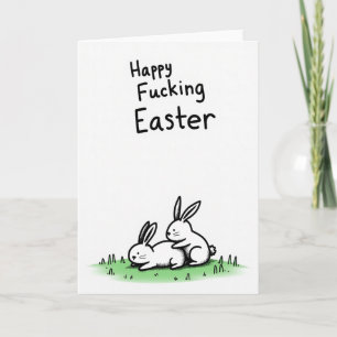 Funny Spring Bunnies Holiday Card
