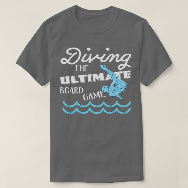 Funny Springboard Divers  Diving Board Game Gift D T-Shirt (Design Front)
