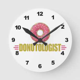 Funny Sprinkle Donut Lover Round Clock