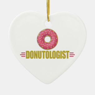 Funny Sprinkle Doughnut Lover Ceramic Tree Decoration