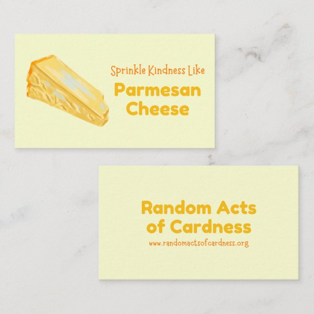 Funny Sprinkle Kindness Like Parmesan Cheese Cards (Front/Back)
