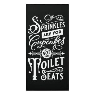 funny sprinkles toilet seat word art bathroom door sign