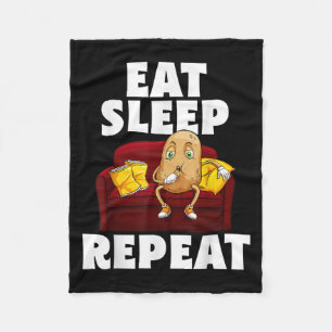 Funny Spud Life Potato Lover Vegetarian Cool World Fleece Blanket