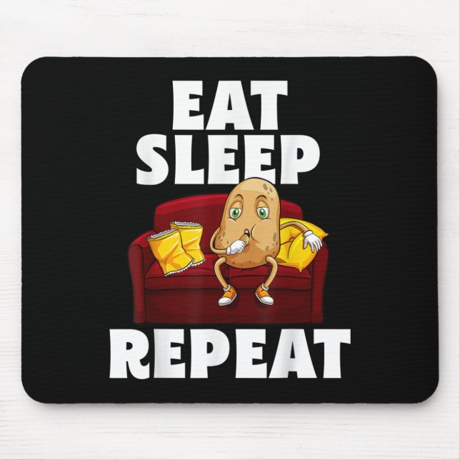 Funny Spud Life Potato Lover Vegetarian Cool World Mouse Mat (Front)