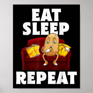 Funny Spud Life Potato Lover Vegetarian Cool World Poster