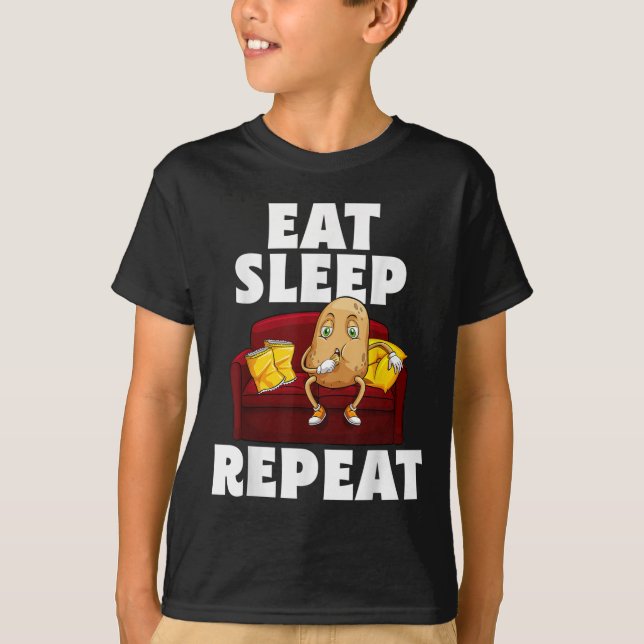 Funny Spud Life Potato Lover Vegetarian Cool World T-Shirt (Front)