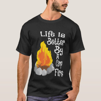 Funny squad life is better by a camp fire retro T-Shirt