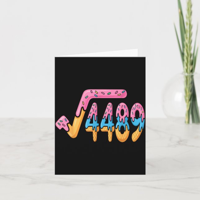 Funny Square Root 4489 Funny 67 Math Ice Cream Mem Card (Front)