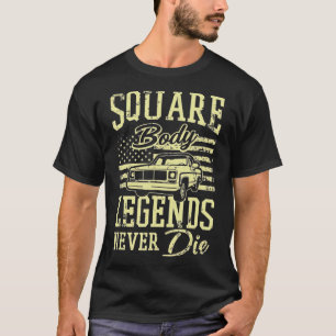 Funny Squarebody American Flag Classic Truck for T-Shirt