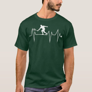 Funny Squash Player Tennis Heartbeat Heart Pulse R T-Shirt