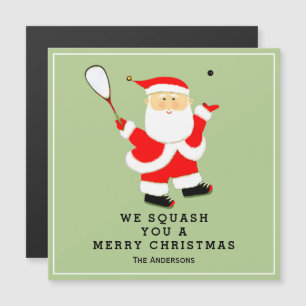 Funny Squash Sports Holiday Cards